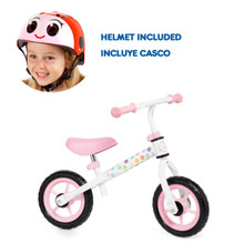 Minimoto Molto Rosa senza pedali + Casco Ladybug 24212/WEB1