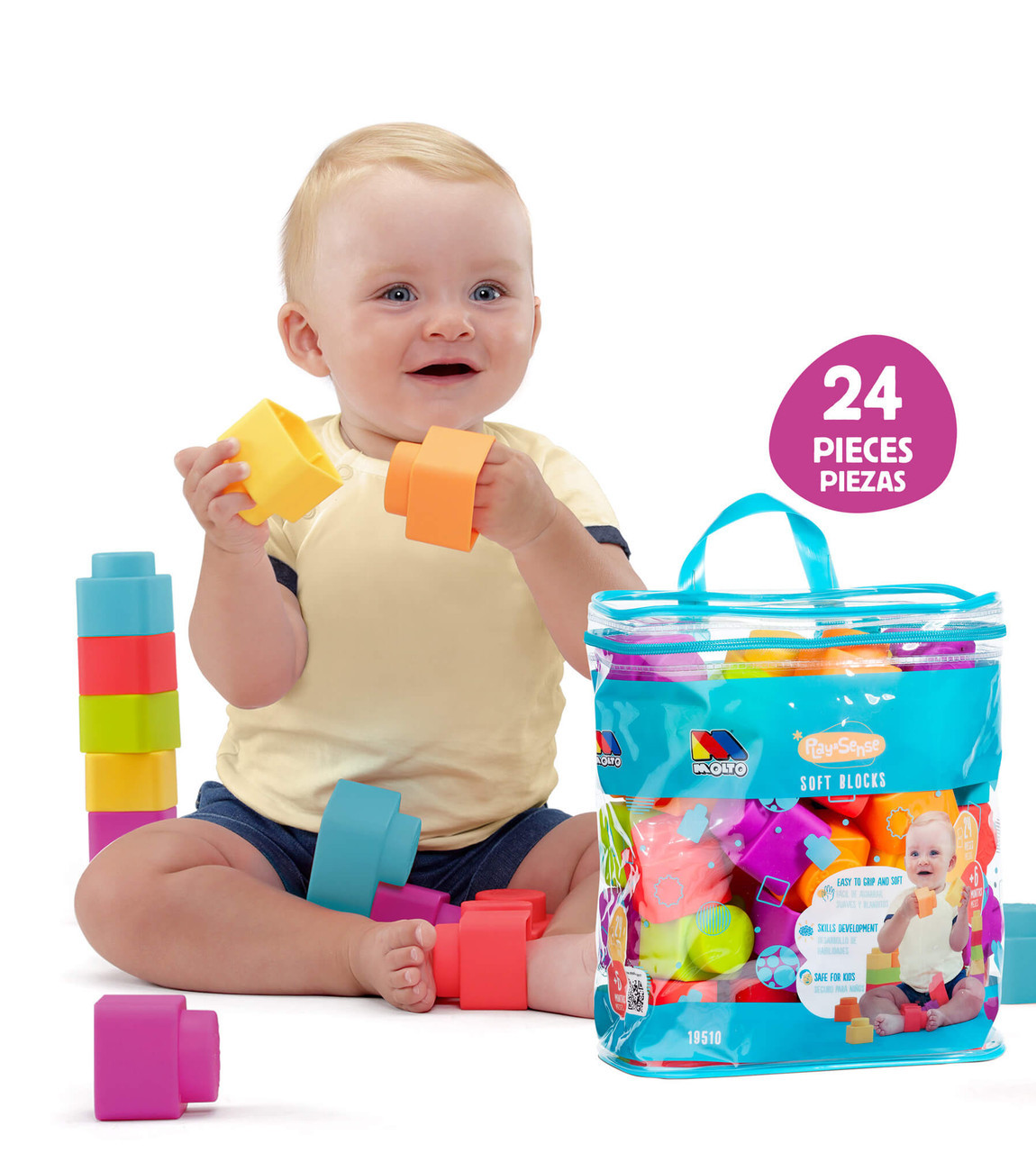 Play&Sense Softblock-Set 24 Einheiten 19510