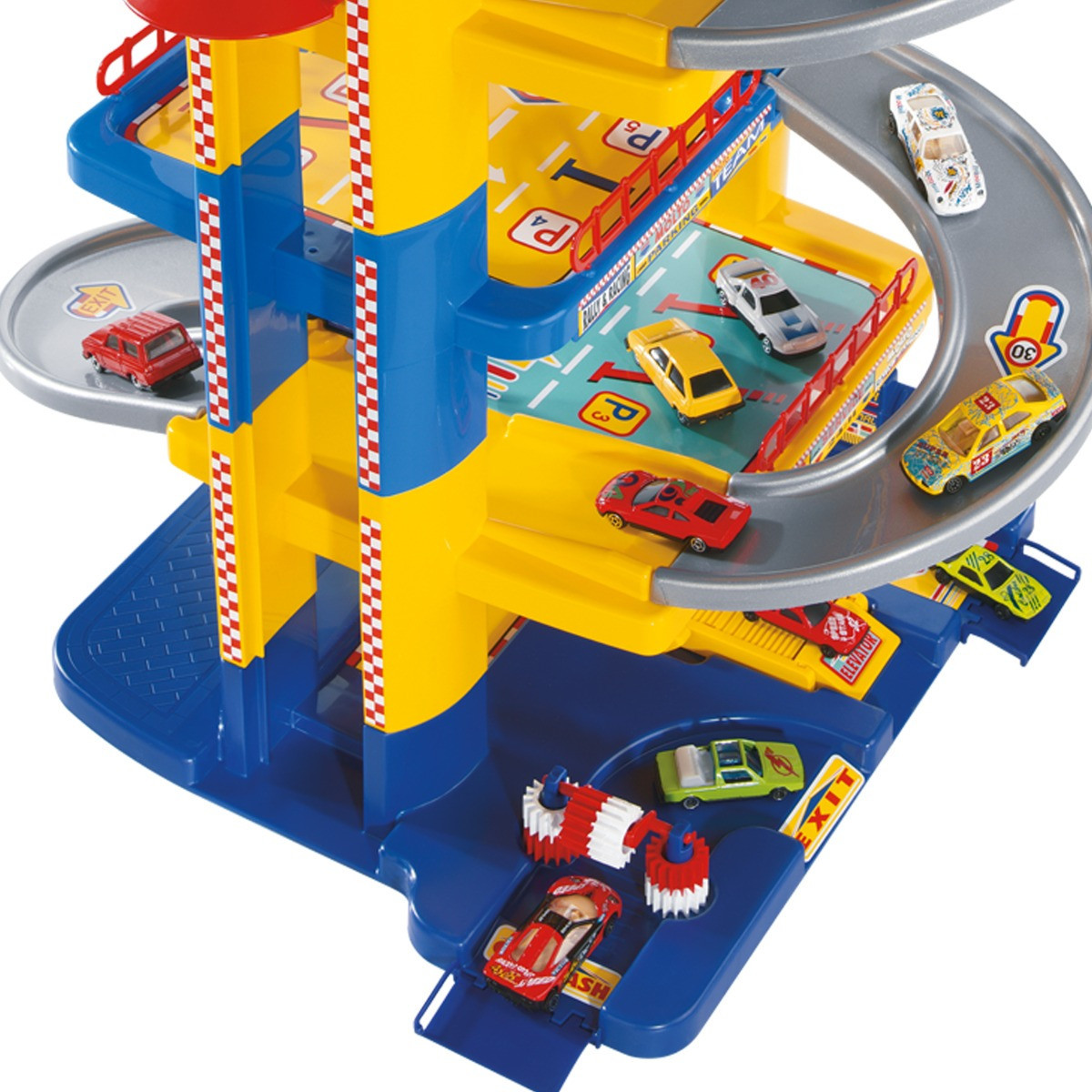 Spielzeugparkplatz 6 Etagen + 10 Autos inklusive 05420