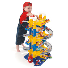 Spielzeugparkplatz 6 Etagen + 10 Autos + Spielteppich