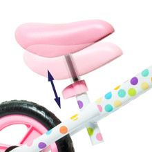 Verstellbarer Sattel für Kinderfahrrad ohne Pedale Minibike Pink Very