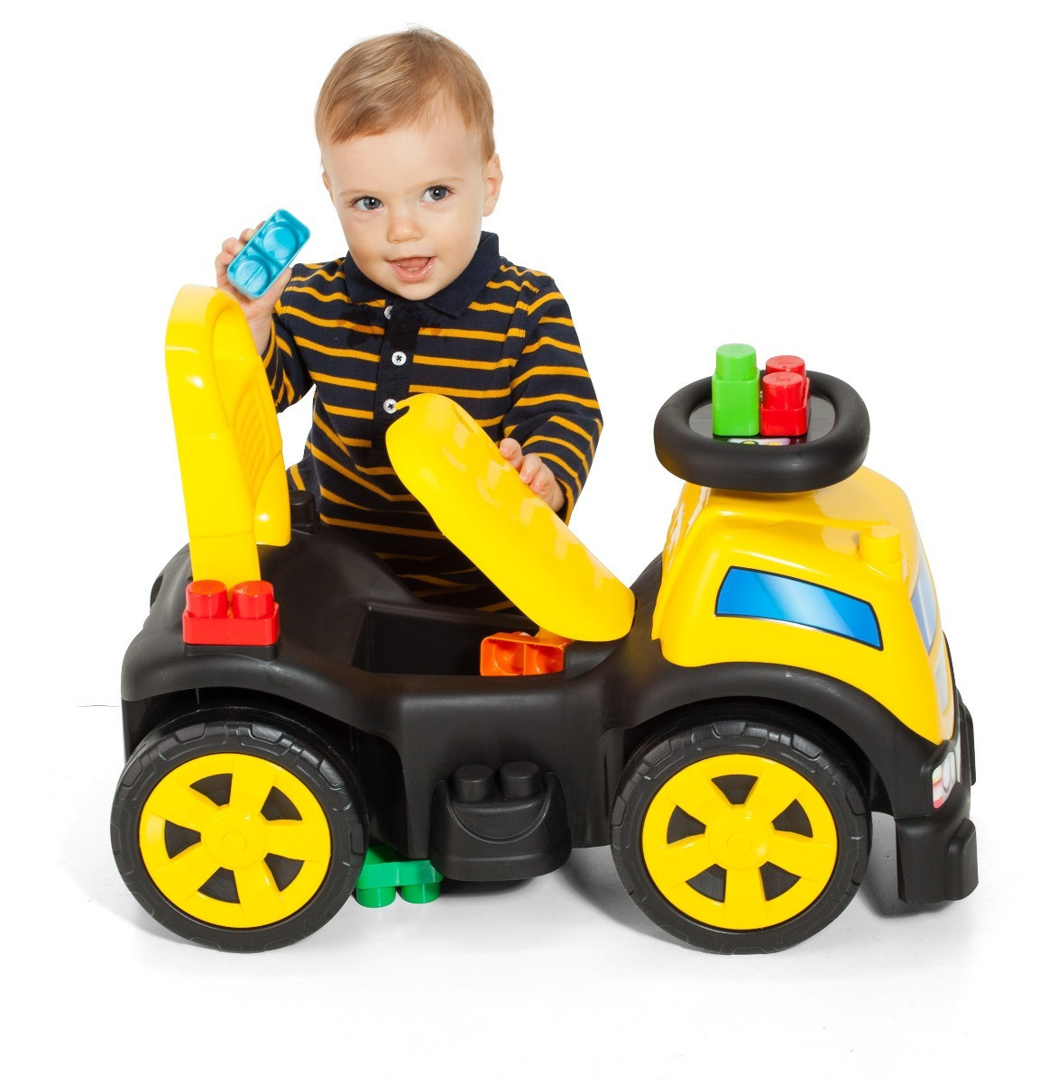 3-in-1-Aufsitz + 50-teiliges Blockset