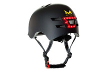 Helm mit LED-Front- und Rücklicht für Erwachsene VELO 22213