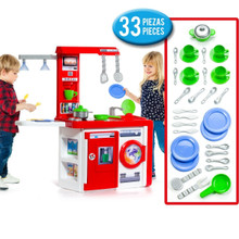 Very Kitchen Spielzeugküche mit Lampe + Zubehör