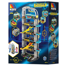 Spielzeugparkplatz „Futuro“ 6 Etagen mit 10 Autos + Wandbehang 22431/WEB2