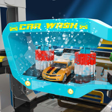 Spielzeugparkplatz „Futuro“ 6 Etagen mit 10 Autos + Wandbehang 22431/WEB2