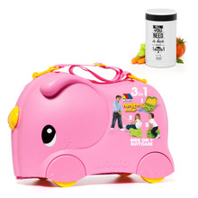Kinderkoffer Very Smiler Pink + Thermoskanne für Essen