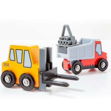 Set Baufahrzeuge aus Holz 22270
