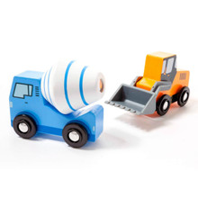 Set Baufahrzeuge aus Holz 22270