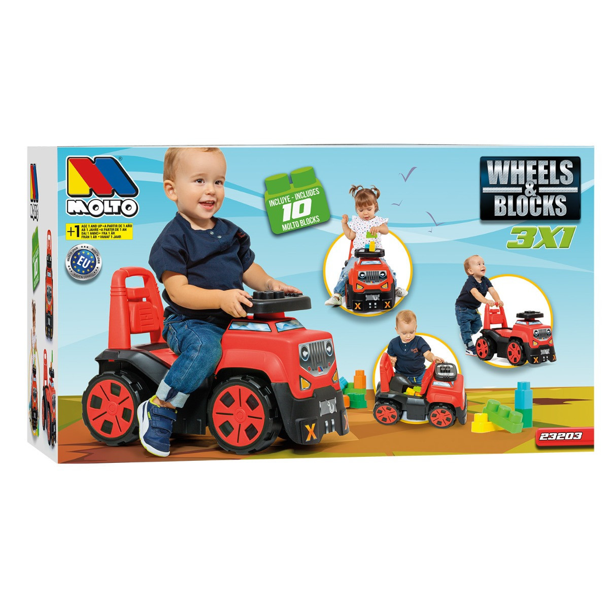 Roter Aufsitz-SUV 3 in 1 + Blockset 23203/WEBR