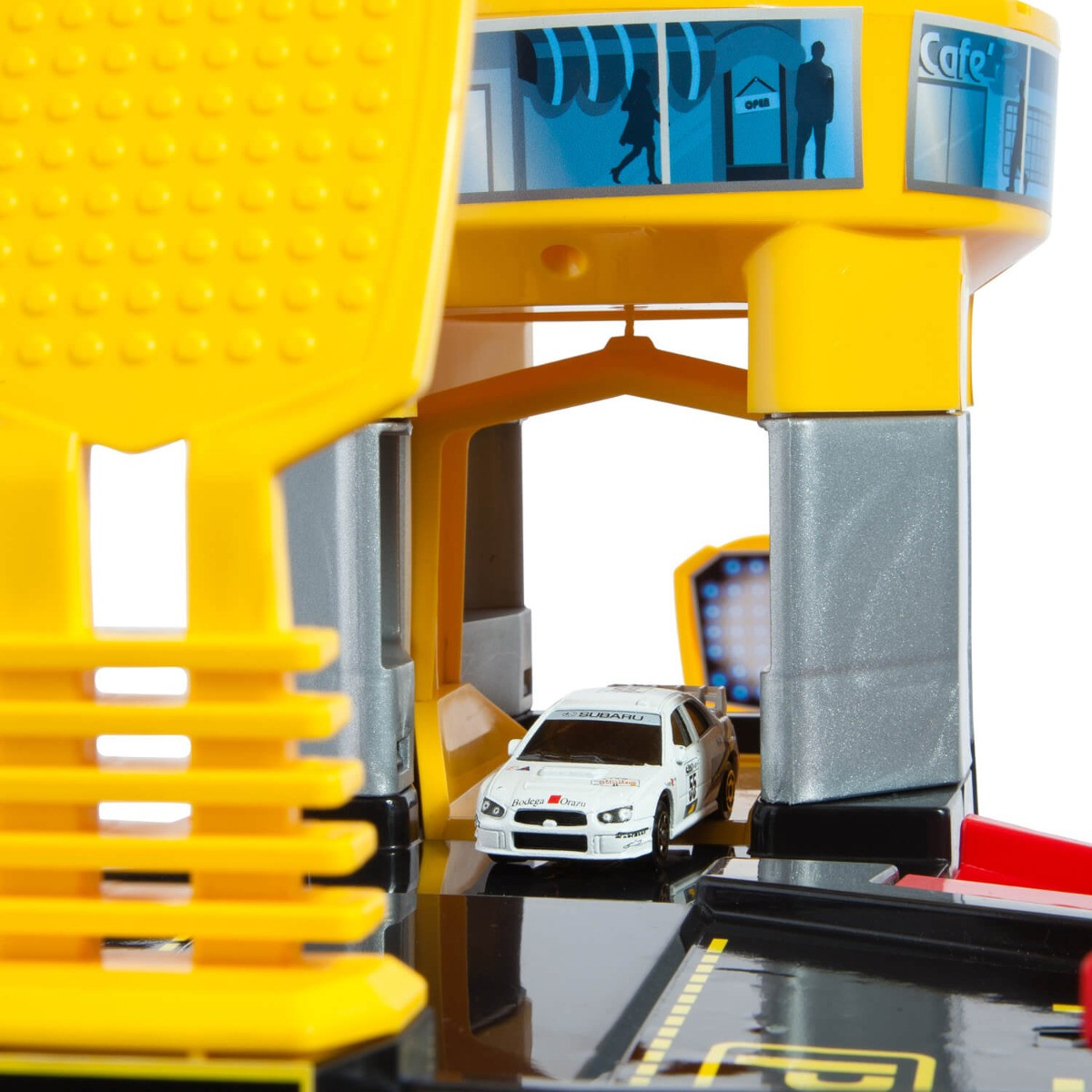 Spielzeugparkplatz mit 4 Etagen + Zubehör