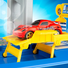 Spielzeugparkplatz mit Looping + Schienen + Zubehör 23405/GR
