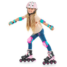 Skating-Schutz, Ellbogenschützer und Handgelenkschützer Pink 23209