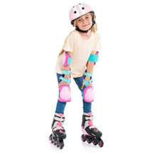 Skating-Schutz, Ellbogenschützer und Handgelenkschützer Pink 23209