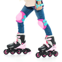 Skating-Schutz, Ellbogenschützer und Handgelenkschützer Pink 23209