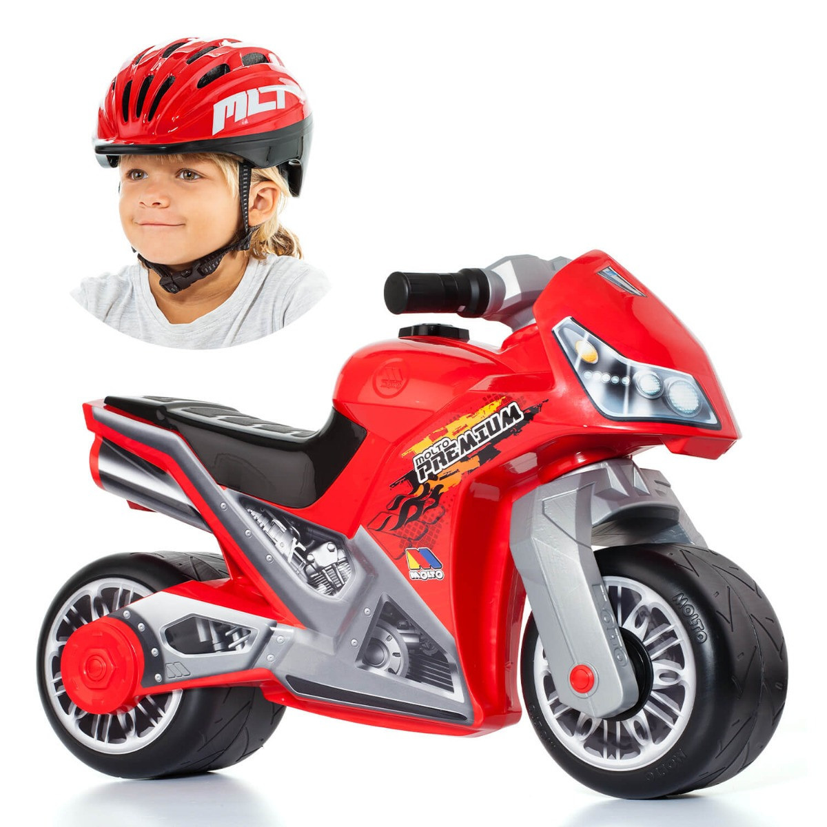 Very Cross Premium Kindermotorrad + roter Helm MLT 12221/WEB1