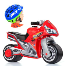 Moto Cross Premium Kindermotorrad + blauer Helm MLT 12221/WEB2