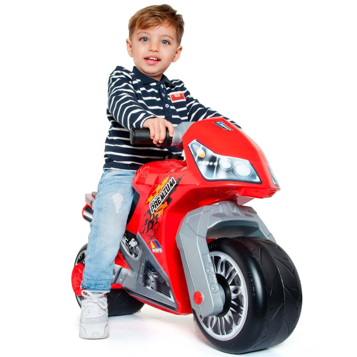 Moto Cross Premium Kindermotorrad + blauer Helm MLT 12221/WEB2