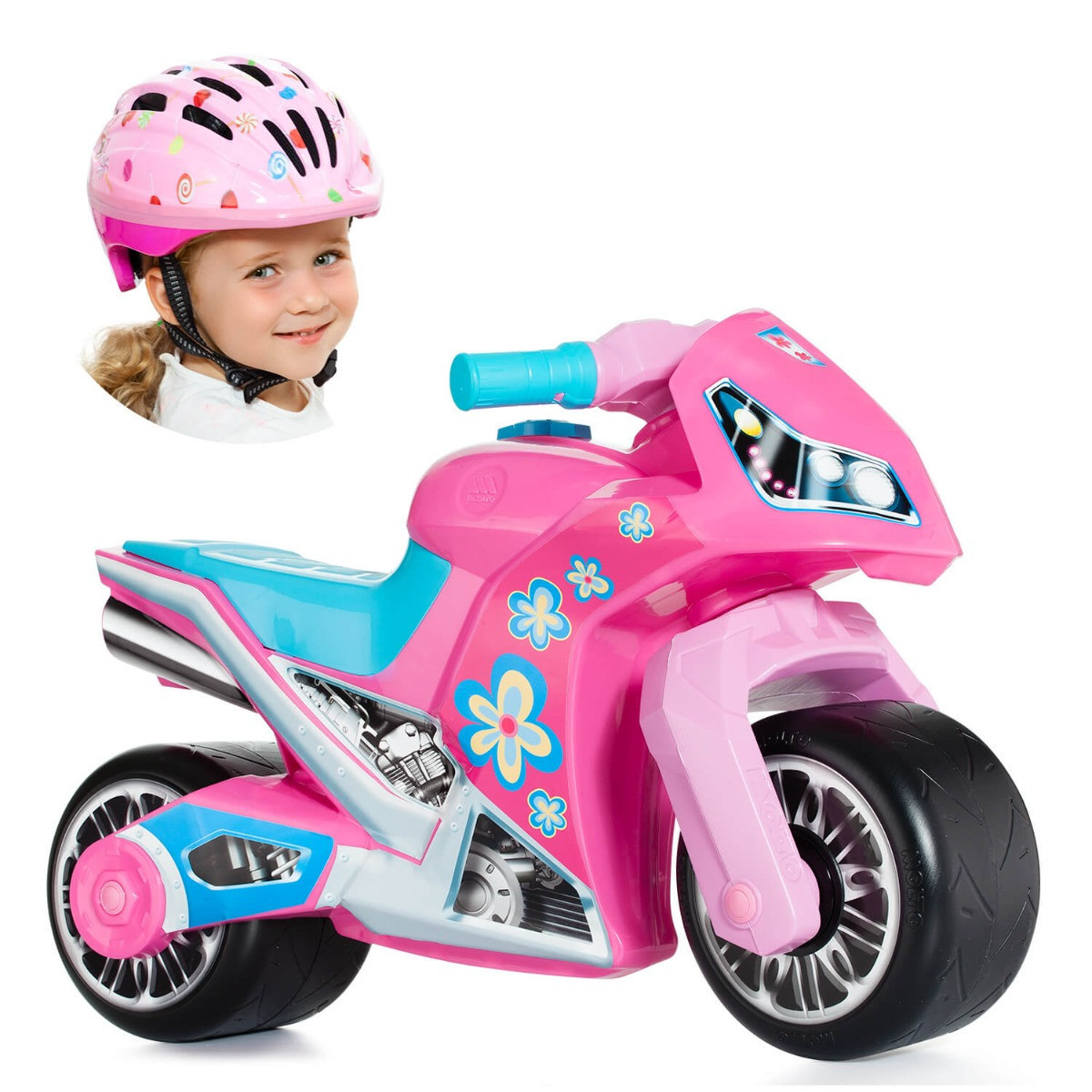 Very Cross Premium Pink Rennmotorrad + Pink MLT 12222/WEB1 Helm