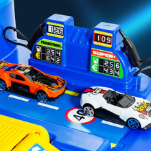 Blauer Kinderparkplatz 6 Etagen + 10 Autos + Spielmatte 05414/WEB4