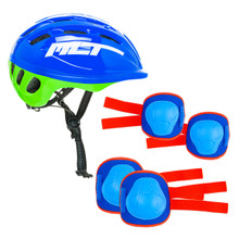 Ensemble de Casque et Protections Bleus Molto