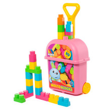 Moltó Pinker Baustein-Trolley. 20 Stück enthalten.