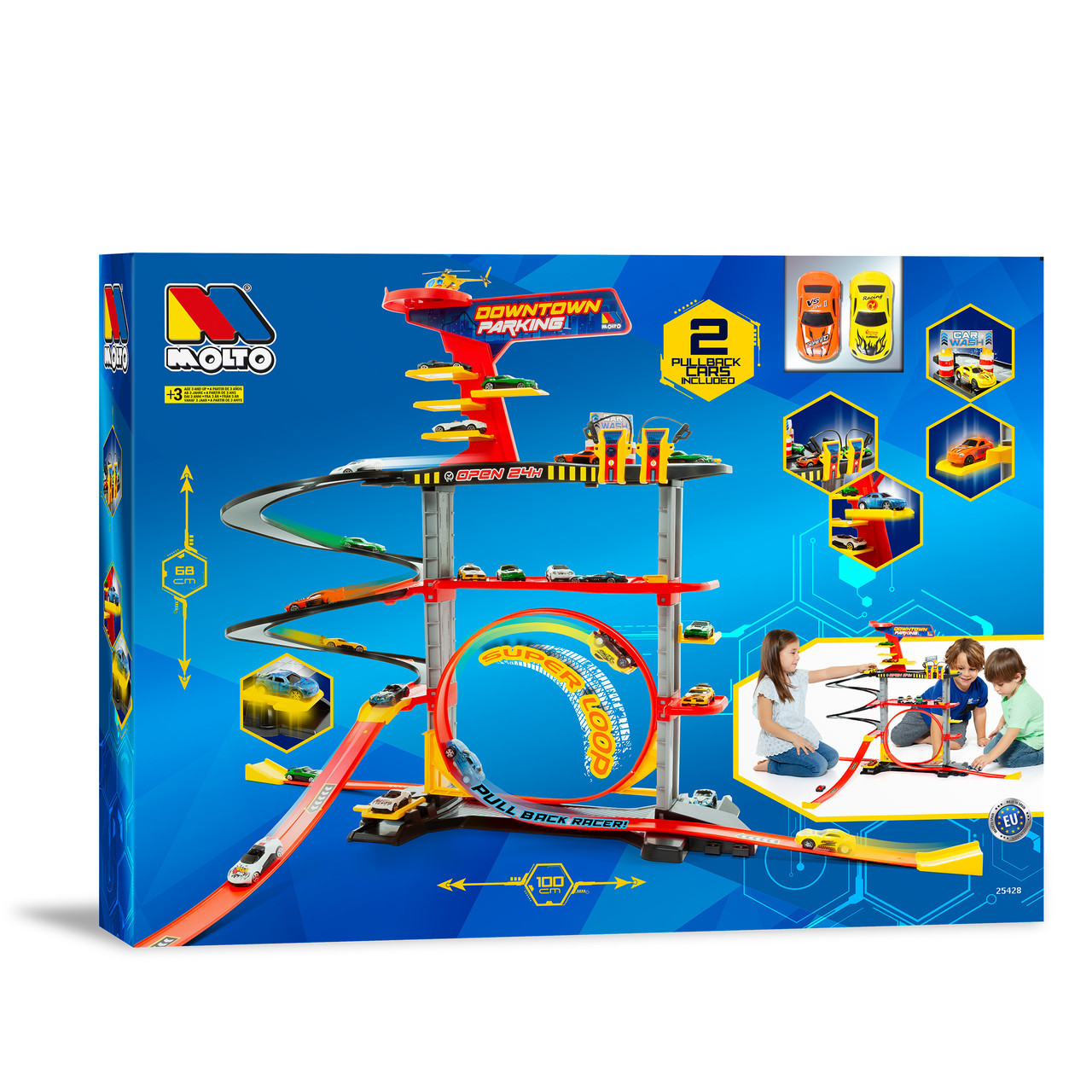 Downtown Spielzeug-Parkhaus mit 2 Etagen + 1 Looping