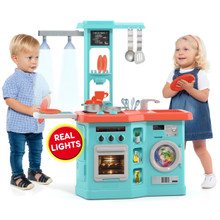 Cucina giocattolo elettronica Studio con luci e 12 accessori