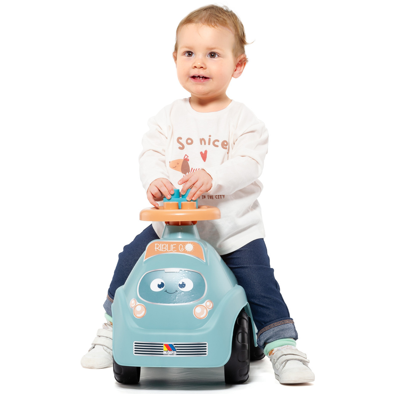 Porteur RIBLIE GO Bleu avec 10 blocs Moltó