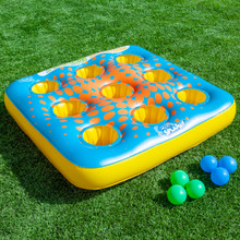 3 en Ligne Jeu de Lancer Gonflable avec 6 Balles