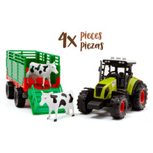 Tracteur jouet pour enfant avec remorque, lumières et sons