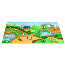 Tapis de jeu ferme avec 3 tracteurs et 12 panneaux Moltó Farm