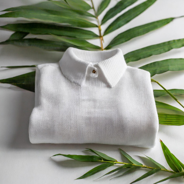 Crafted from organic bamboo fibers and organic cotton, it's silky-smooth, breathable, and eco-friendly. Enjoy the perfect blend of style and conscience with our durable, flattering fit. Experience luxury and sustainability with every wear.