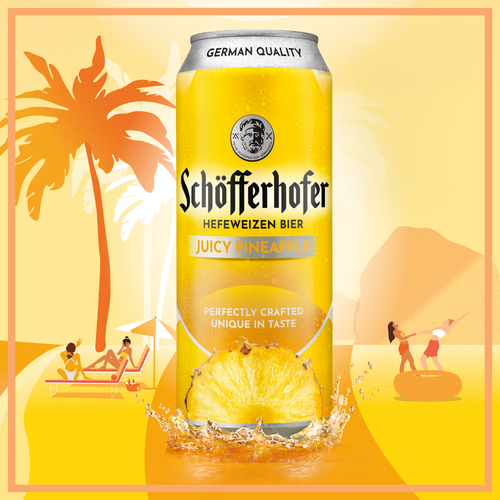 Schofferhofer ~ Pineapple ~ German Wheat Beer Pineapple Radler 2.5% 50cl