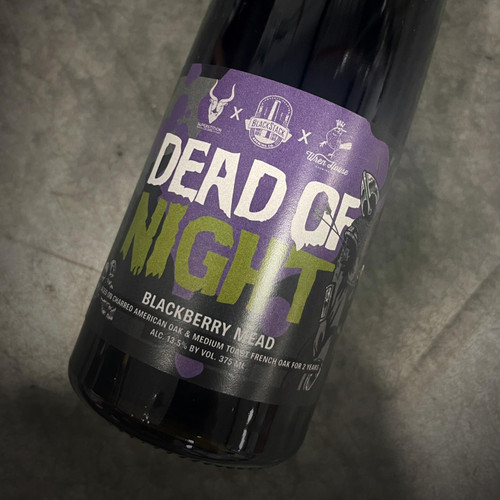 Superstition Meadery ~ Dead Of Night ~ Oak BA Blackberry Mead 13.5% 375ml