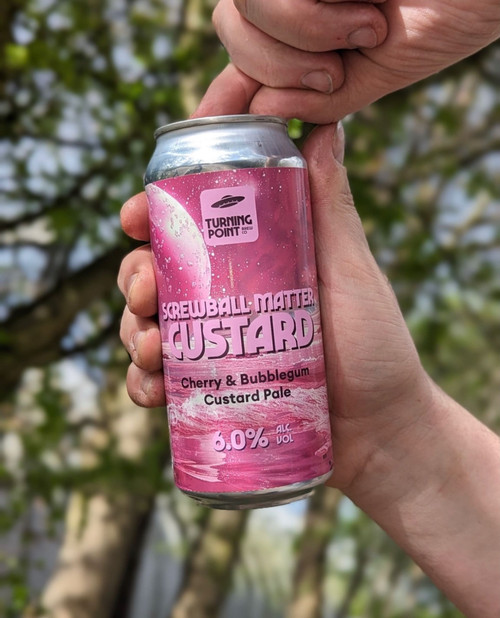 Turning Point ~ Screwball Matter Custard ~  Cherry & Bubblegum Custard Pale 6% 440ml