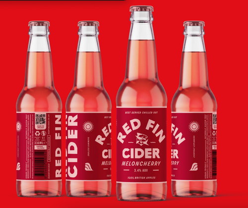 Red Fin ~ Meloncherry ~ Watermelon, Black Cherry & Apple Cider 3.4% 330ml