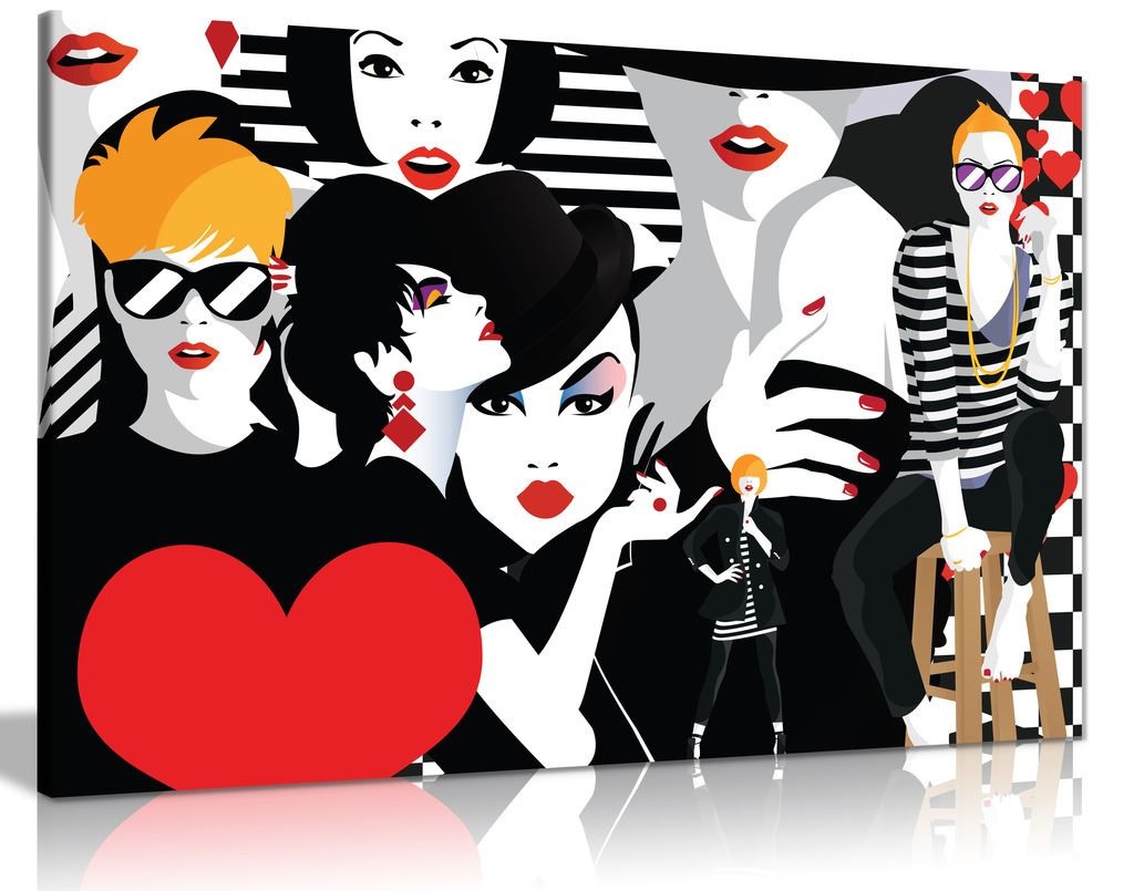 Fashion Pop Art Canvas Wall Art Picture Print