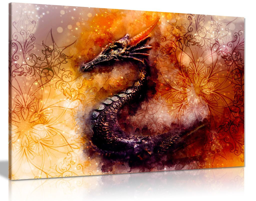 Dragon Canvas Wall Art Picture Print