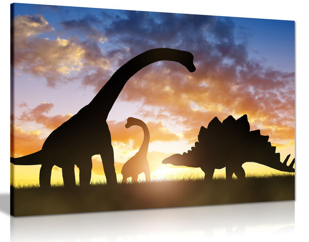 Dinosaurs in Sunset