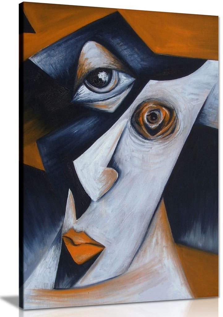 Cubism Harlequin Modern Canvas Wall Art Picture Print