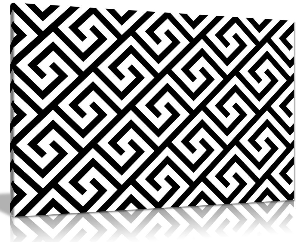 Ancient Greek Pattern Canvas Wall Art Picture Print