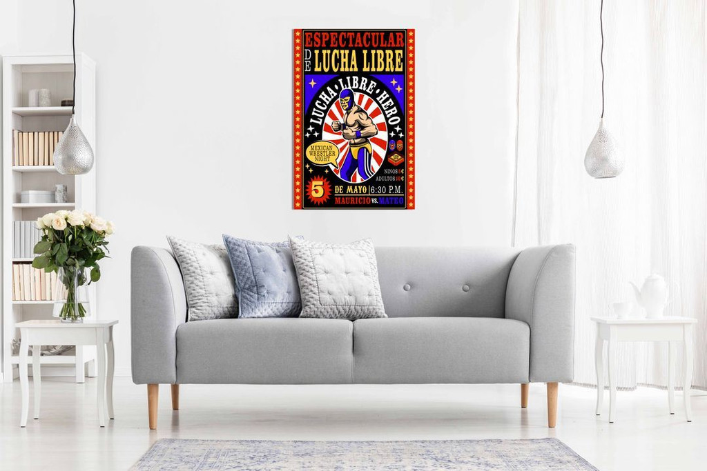 Mexican Art Lucha Libre Canvas Wall Art Picture Print Home Decor