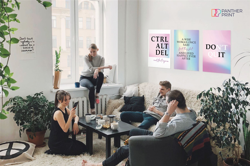 Motivational Poster Set of 3 A3 A wise Woman Once Said, Ctrl Alt Delete & Start Again, & Don't Quit