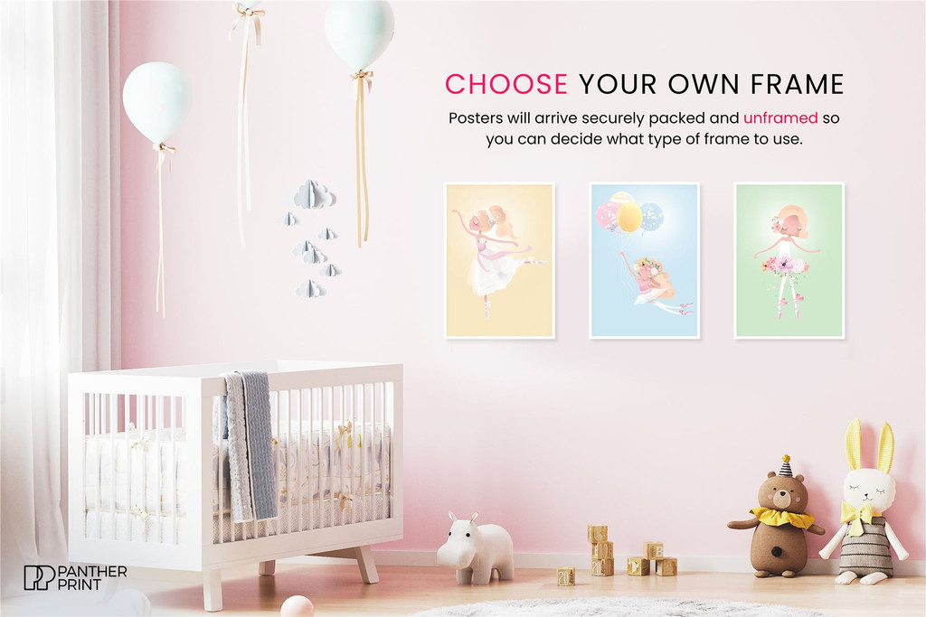 Playroom Set of 3 A4 Posters Ballerina