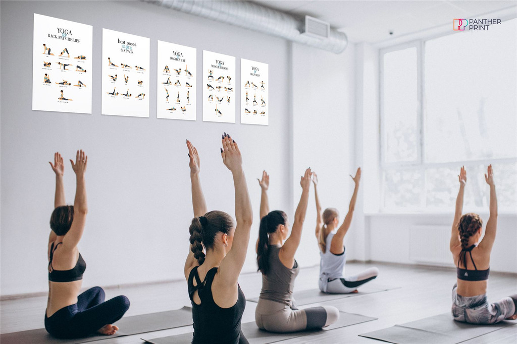 Yoga Posters Set of 5 A3