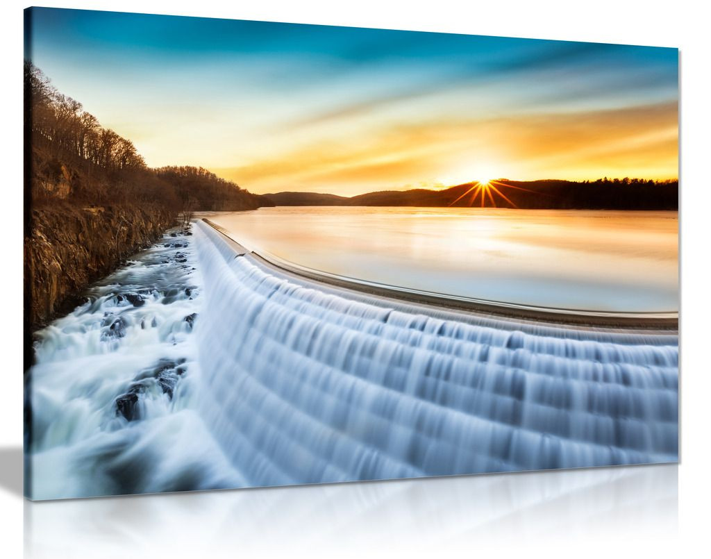 Waterfall Dam Sunrise Canvas