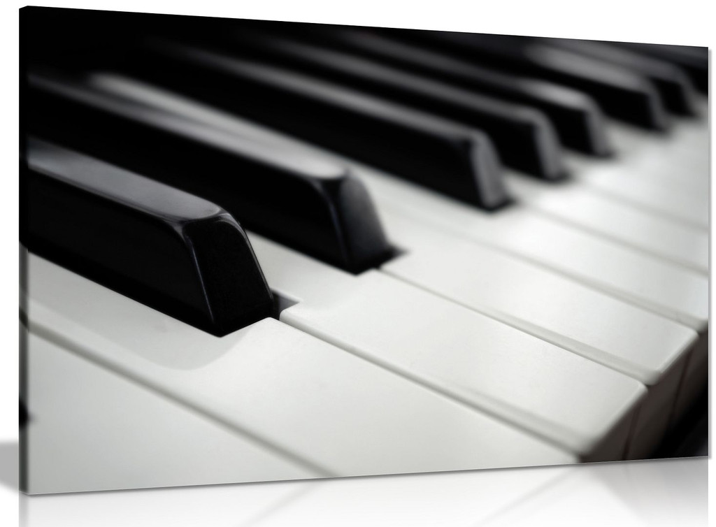 Black And White Piano Keys Modern Wall Decor Home Decoration Canvas