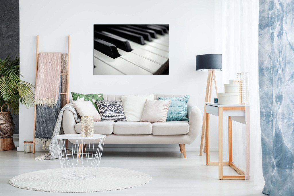 Black And White Piano Keys Modern Wall Decor Home Decoration Canvas