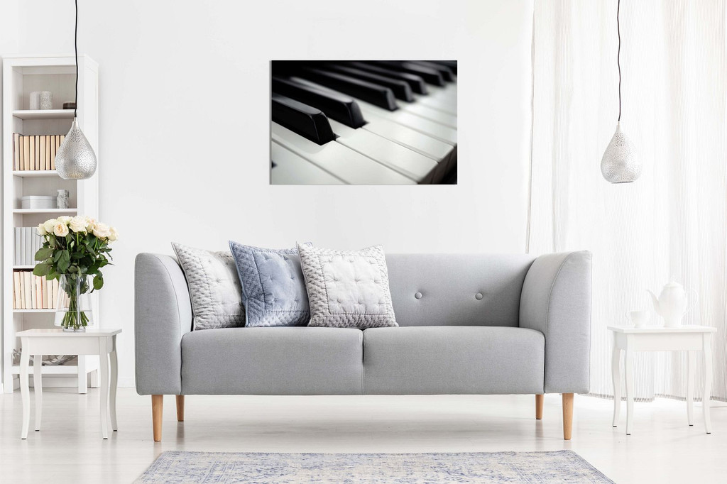 Black And White Piano Keys Modern Wall Decor Home Decoration Canvas